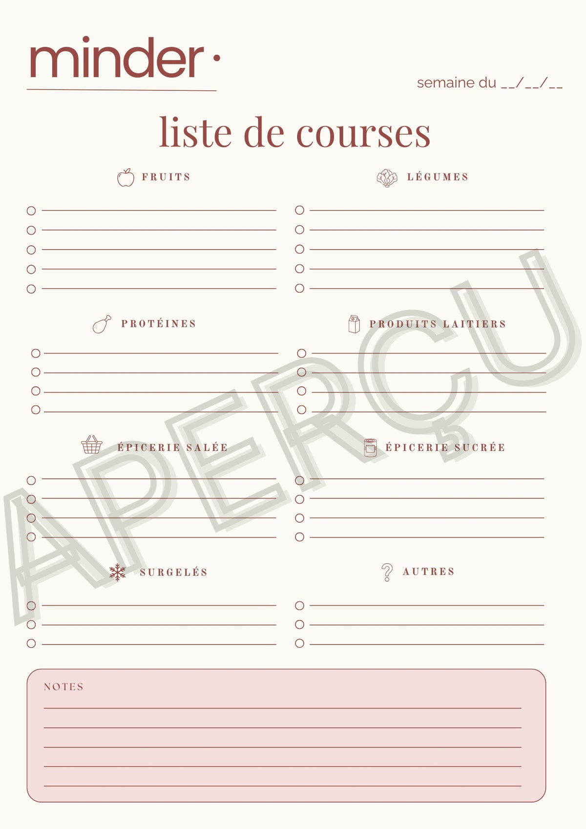 Gestion de l'alimentation - Les Templates Indispensables | Minder