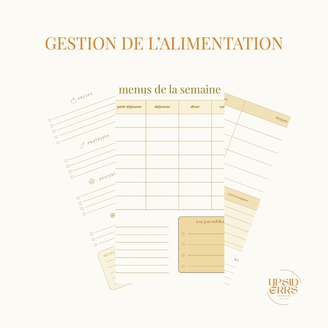 Gestion de l'alimentation - Les Templates Indispensables | Minder